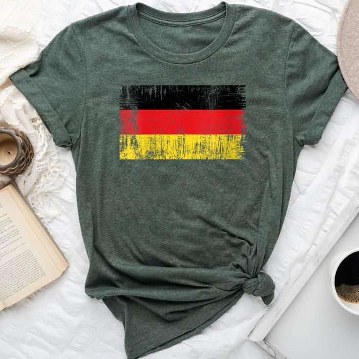 Distressed German Banner Fan Germany Flag Retro Vintage Bella Canvas T-shirt