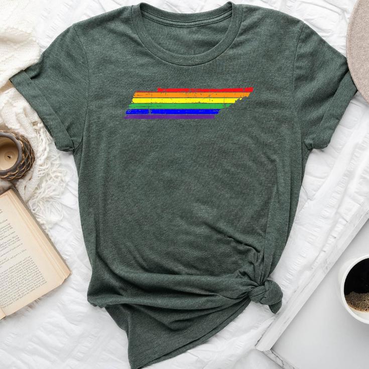 Distressed State Of Tennessee Lgbt Rainbow Gay Pride Bella Canvas T-shirt