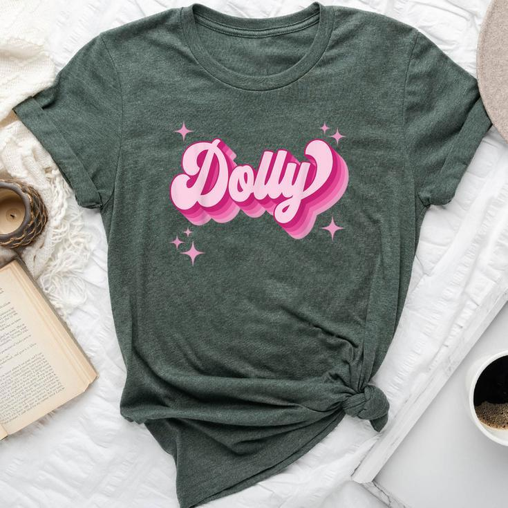 Dolly First Name Girl Vintage Style 70S Personalized Retro Bella Canvas T-shirt