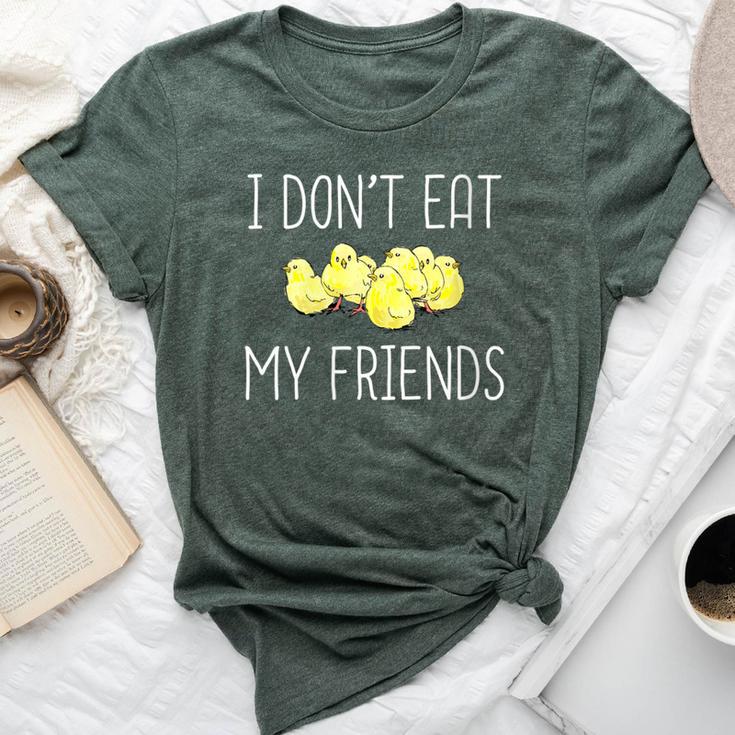 I Don't Eat My Friends Vegan Vegetarian Animal Lover Bella Canvas T-shirt