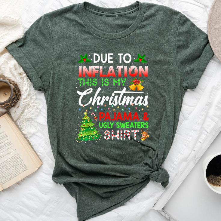 Due To Inflation Ugly Christmas Sweaters Xmas Kid Bella Canvas T-shirt