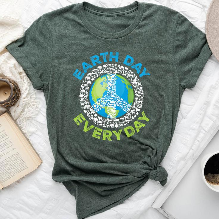 Earth Day Everyday Peace Earth Animals Teacher Bella Canvas T-shirt