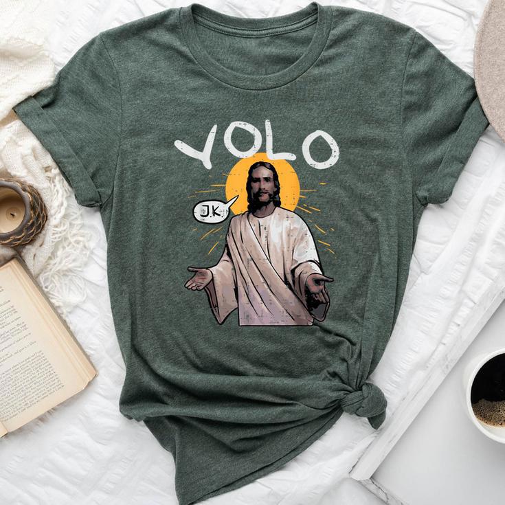 Easter Yolo Jk Jesus Religious Christian Kid Bella Canvas T-shirt