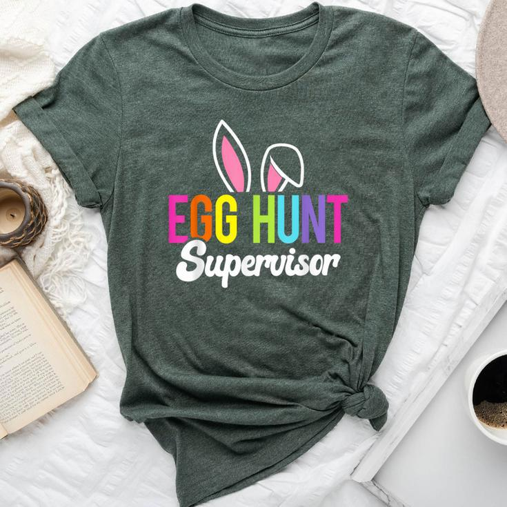 Egg Hunt Supervisor Easter Egg Hunting Party Mom Dad Bella Canvas T-shirt