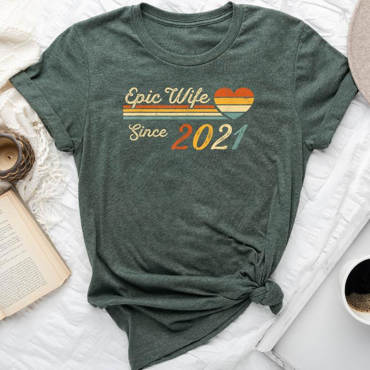 Epic Wife Since 2021 Vintage Wedding Anniversary Bella Canvas T-shirt