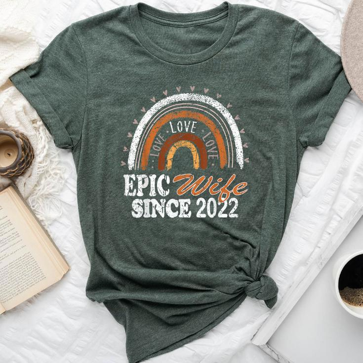 Epic Wife Since 2022 Rainbow Wedding Anniversary Vintage Bella Canvas T-shirt