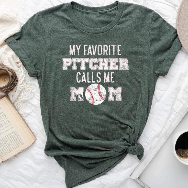 My Favorite Pitcher Calls Me Mom Baseball Mom Bella Canvas T-shirt