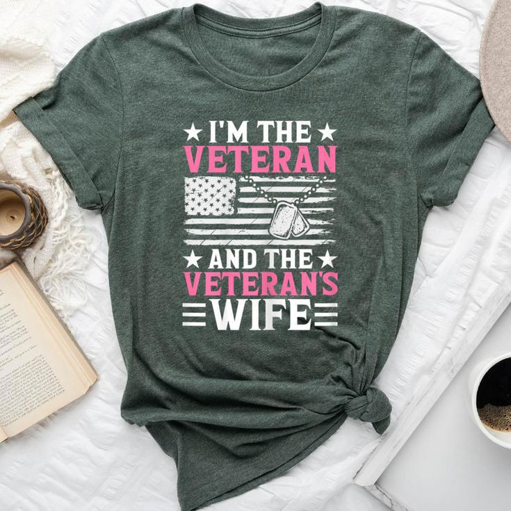 Female Veteran And Veteran's Wife Veteran Mom Bella Canvas T-shirt