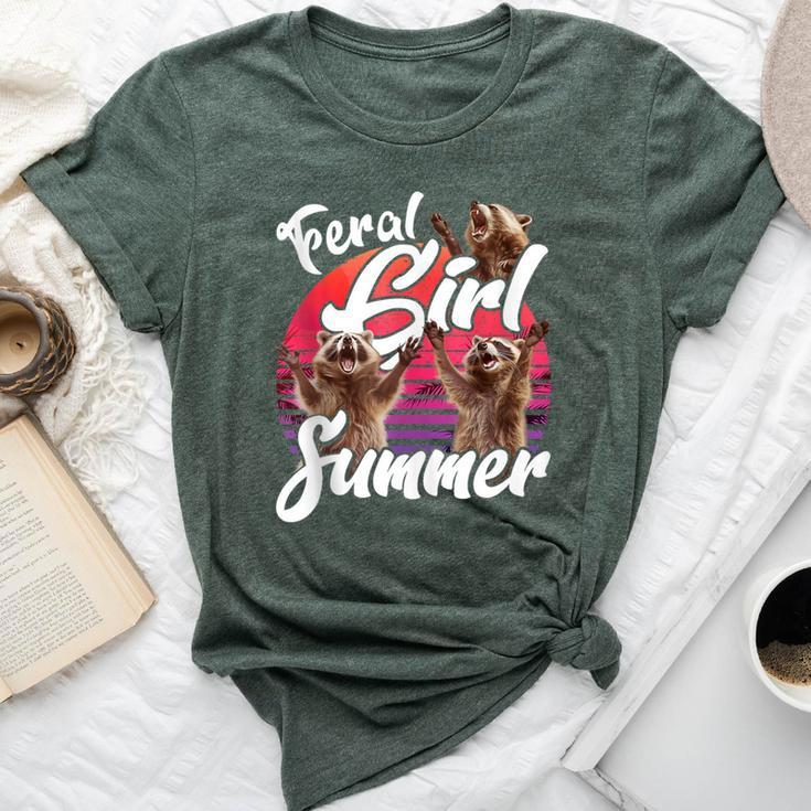 Feral Girl Summer Vintage Feral Girl Summer Raccoon Bella Canvas T-shirt