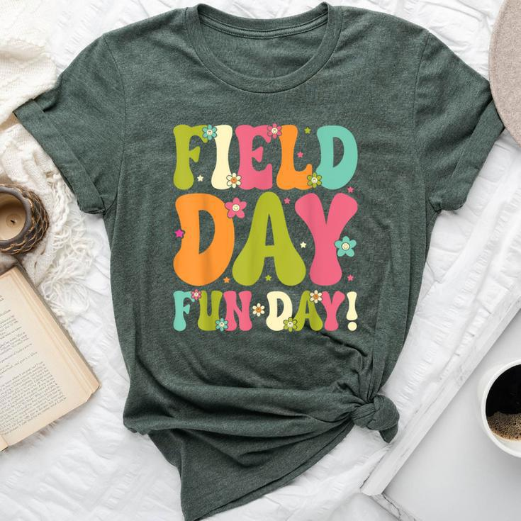 Field Day Fun Day Last Day Of School Groovy Teacher Student Bella Canvas T-shirt