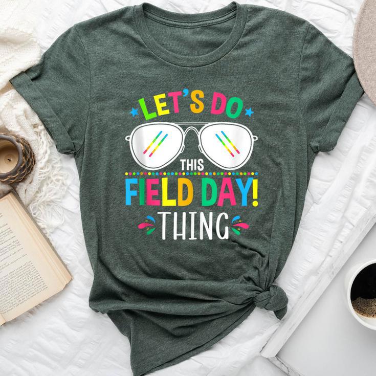 Lets Do This Field Day Thing Quotes Sunglasses Girls Boys Bella Canvas T-shirt