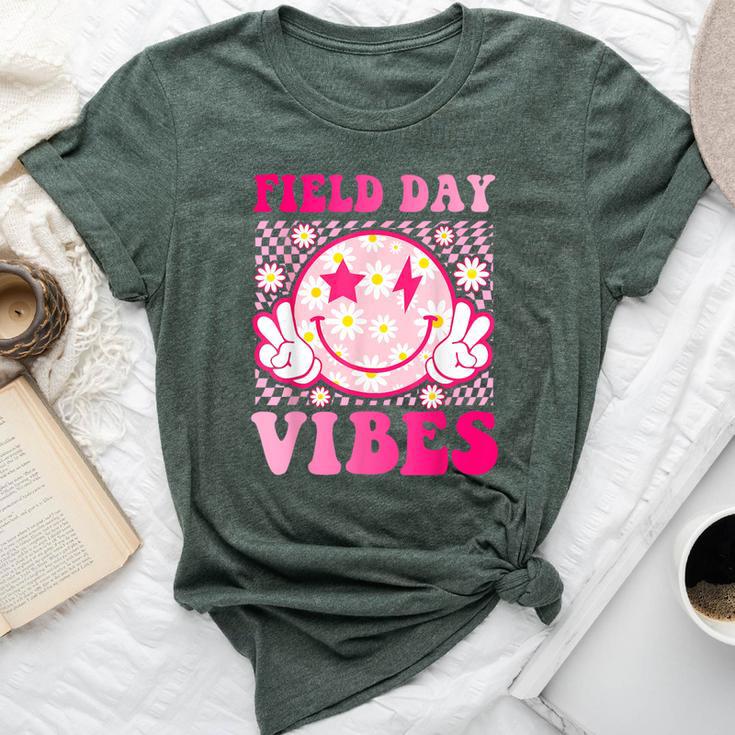 Field Day Vibes Fun Day Field Trip Groovy Teacher Student Bella Canvas T-shirt