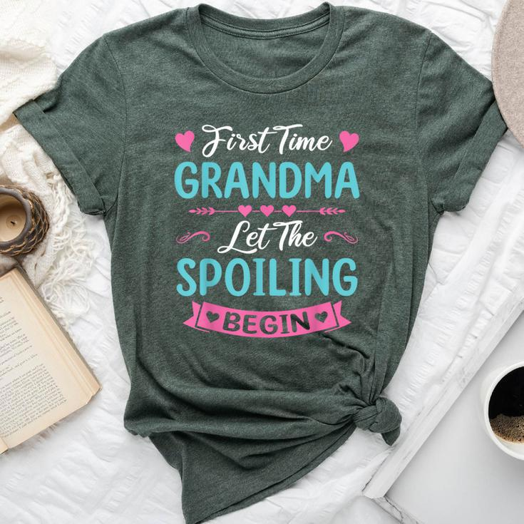 First Time Grandma New Grandma Baby Announcement Bella Canvas T-shirt