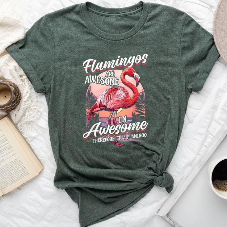 Flamingo Girls Boys Flamingos Are Awesome Bella Canvas T-shirt