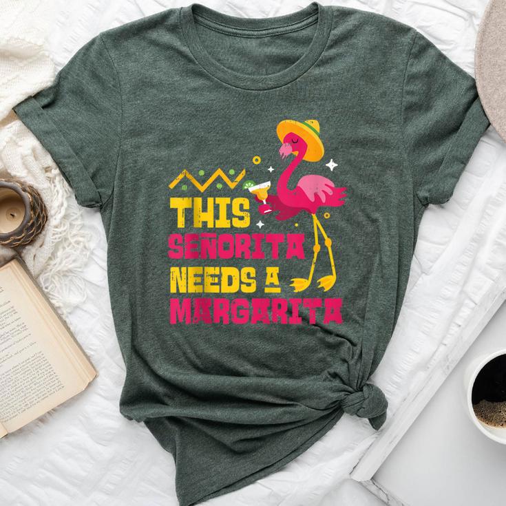 Flamingo Senorita Margarita Mexican Cinco De Mayo 2020 Bella Canvas T-shirt