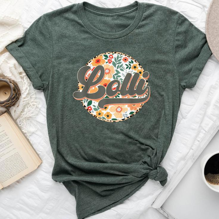 Floral Lolli Retro Groovy Mother's Day Birthday Bella Canvas T-shirt