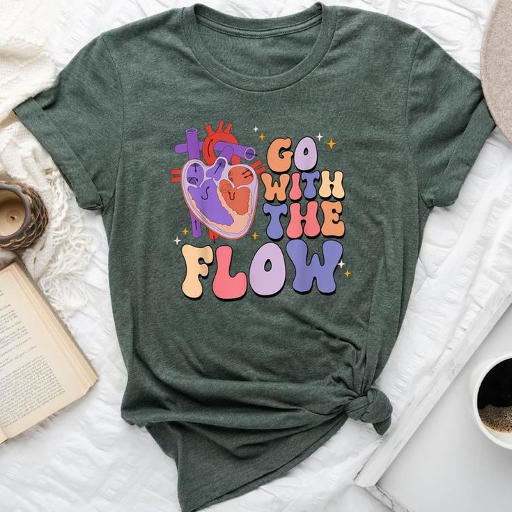 The Flow Of The Heart Cardiac Nurse Cardiology Sonographer Bella Canvas T-shirt