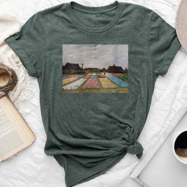 Flower Beds In Holland Bulb Fields Vincent Van Gogh Tulips Bella Canvas T-shirt