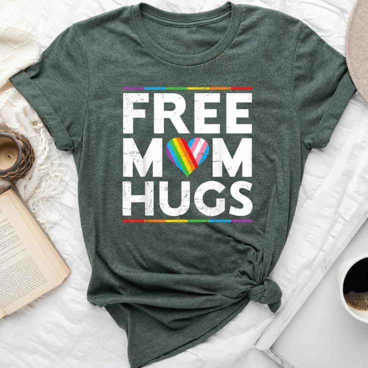 Free Mom Hugs Lgbt Pride Parades Rainbow Transgender Flag Bella Canvas T-shirt