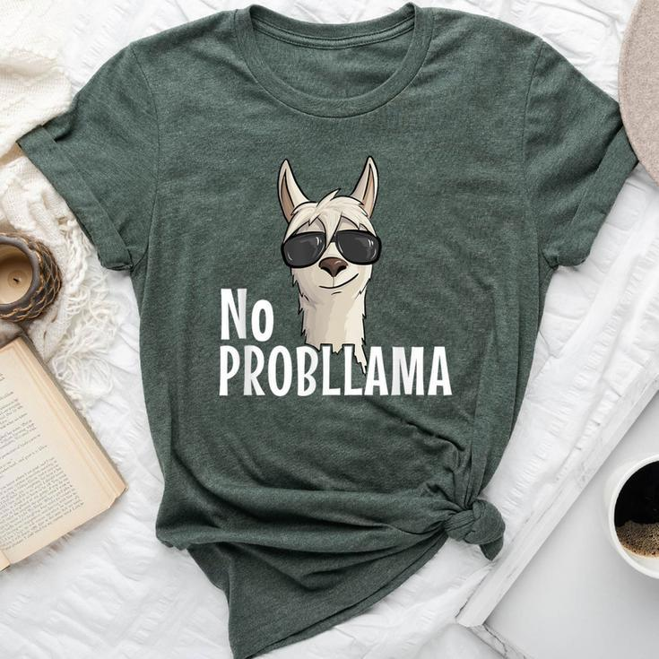 Funky Hipster Llama With Sunglasses No Prob-Llama Bella Canvas T-shirt