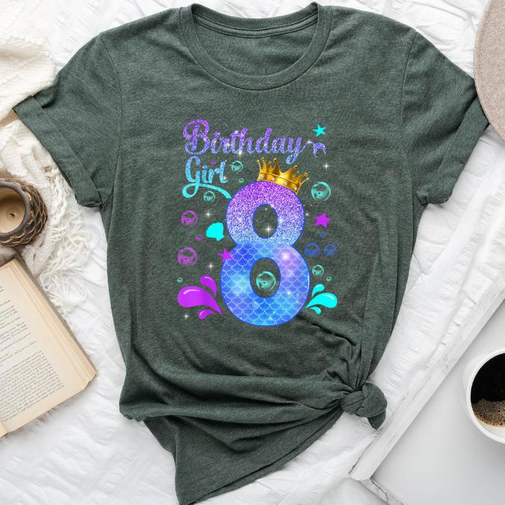 Birthday Girl 8 Years Old It's My 8Th Bday Mermaid Bella Canvas T-shirt