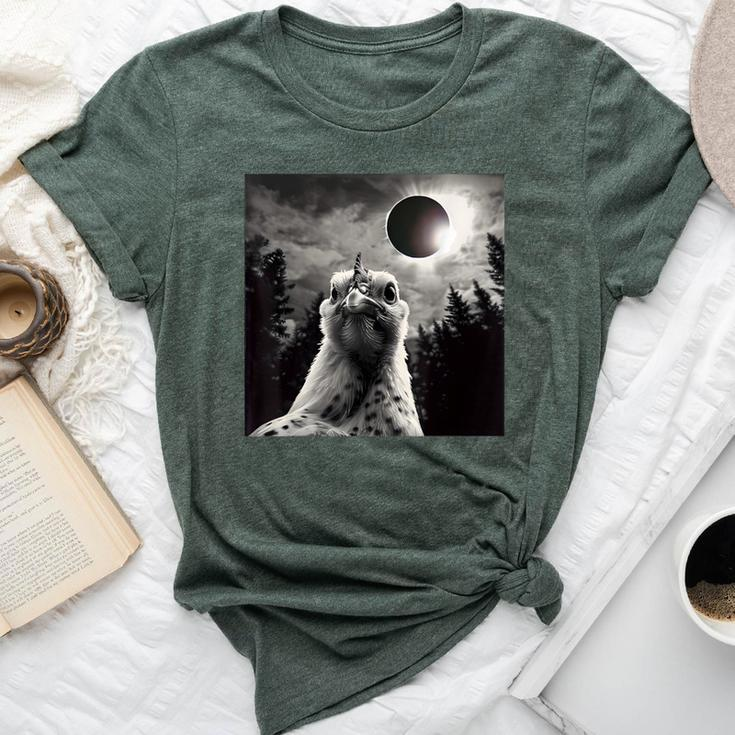 Chicken Selfie With Total Solar Eclipse 2024 Bella Canvas T-shirt