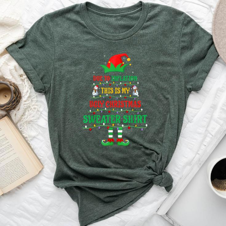 Due To Inflation Ugly Christmas Sweater Xmas Bella Canvas T-shirt