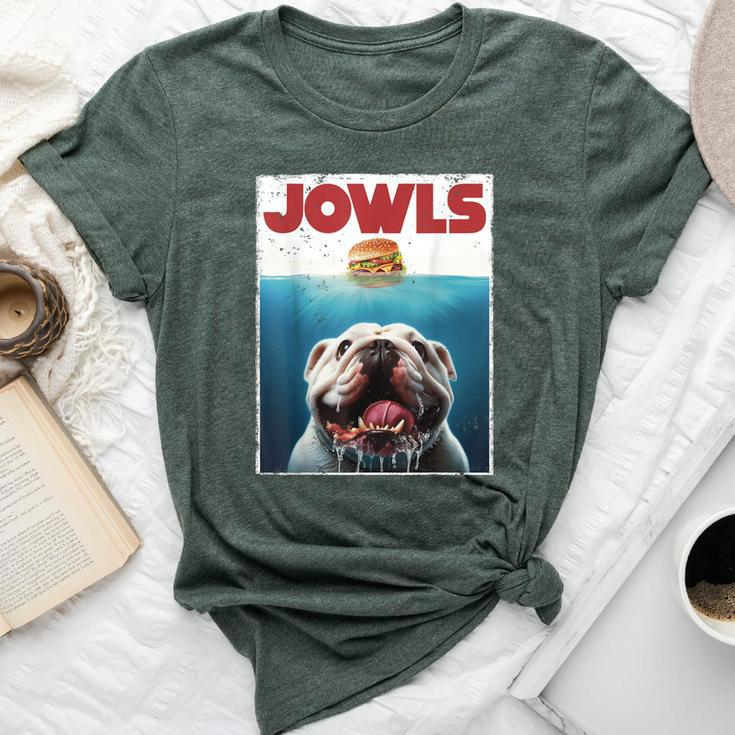 English Bulldog Jowls British Bully Burger Dog Mom Dad Bella Canvas T-shirt