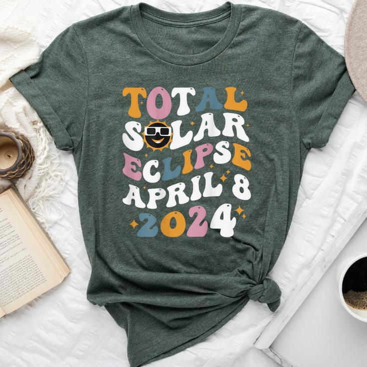 Groovy Total Solar Eclipse 2024 Cute Solar Eclipse Bella Canvas T-shirt