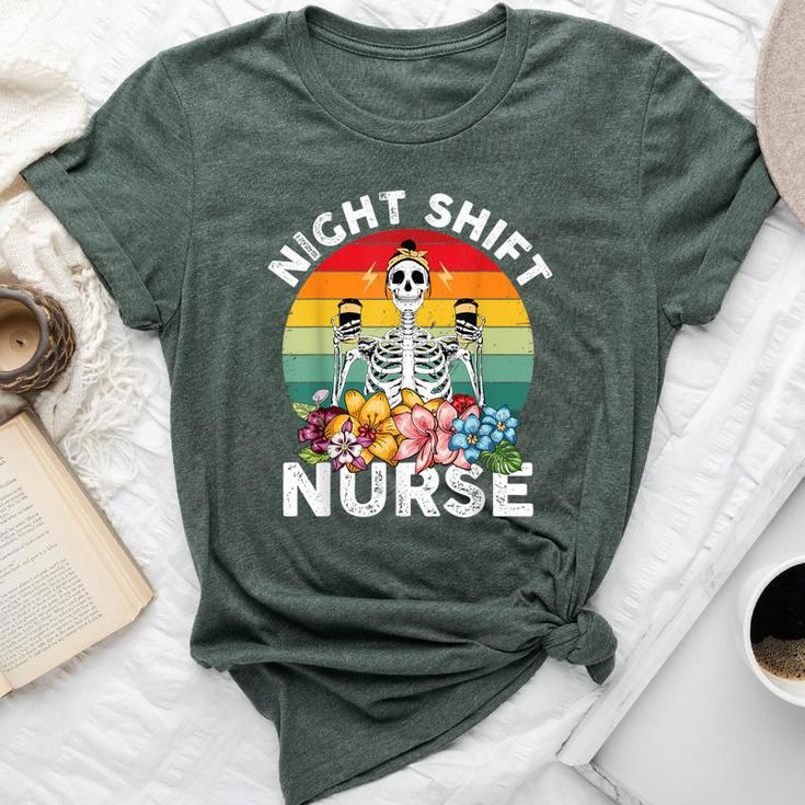 Night Shift Nurse Skeleton Night Shift Nurse Bella Canvas T-shirt
