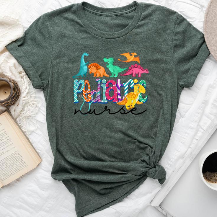 Pediatric Nurse Dinosaurs Respiratory Therapist Nurse Bella Canvas T-shirt