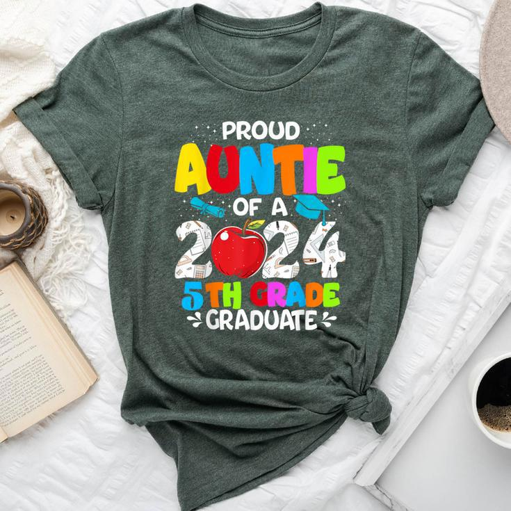 Proud Auntie Of A Class Of 2024 5Th Grade Graduate Bella Canvas T-shirt