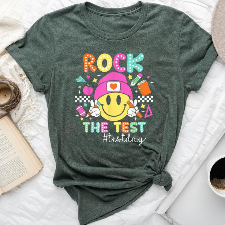 Rock The Test Testing Day Teacher Student Motivational Bella Canvas T-shirt