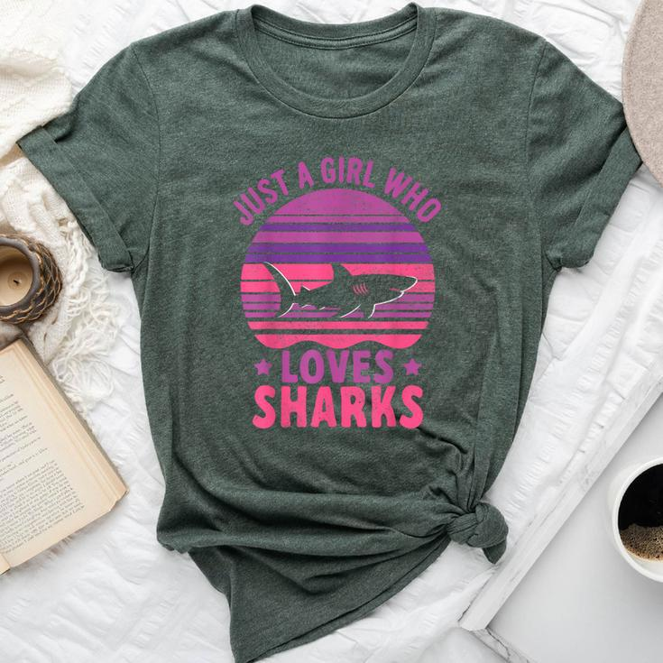 Shark Just A Girl Who Loves Sharks Bella Canvas T-shirt