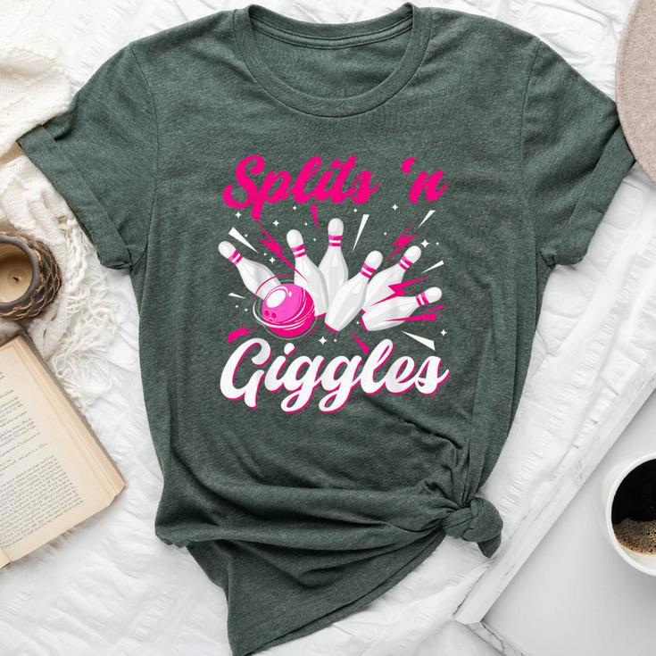 Splits 'N Giggles Bowling Team Cute Bowler Girls Bella Canvas T-shirt