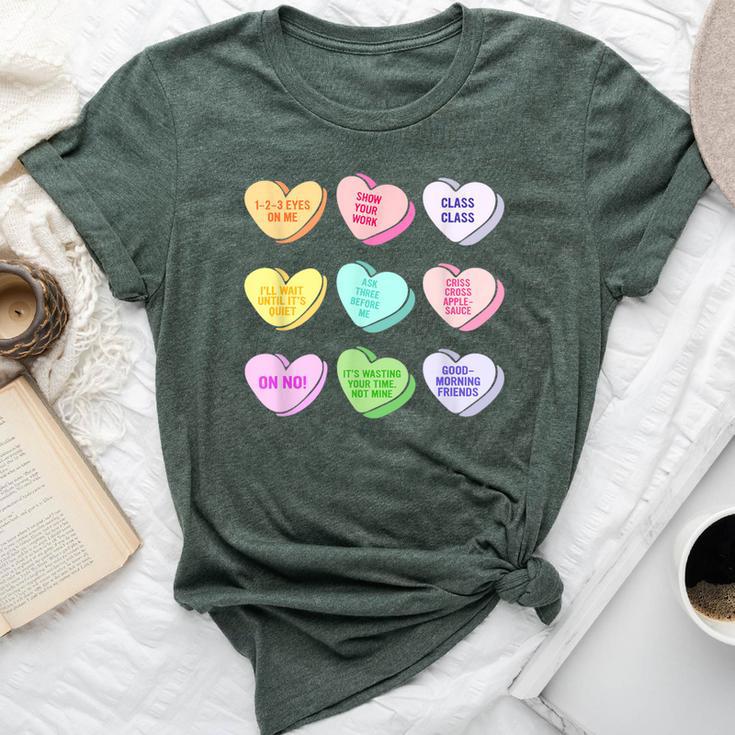 Teacher Valentines Day Conversation Heart School Bella Canvas T-shirt