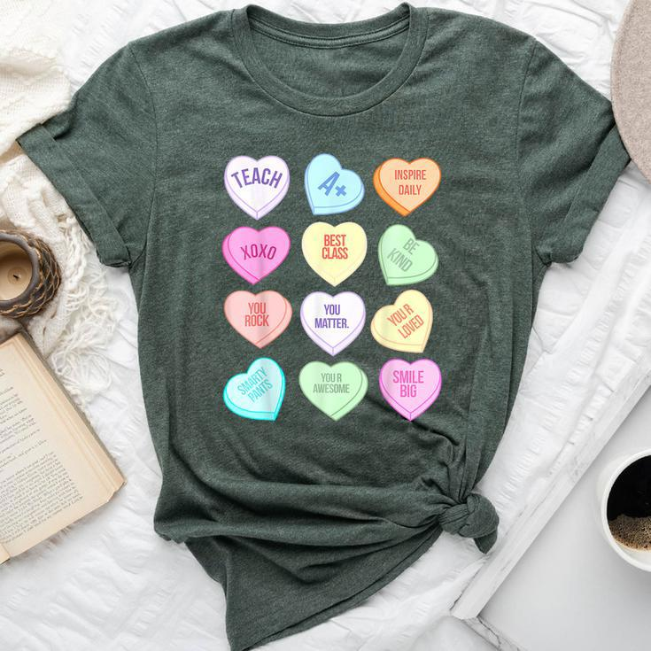 Teacher Valentines Day Teach Heart Candy T Bella Canvas T-shirt