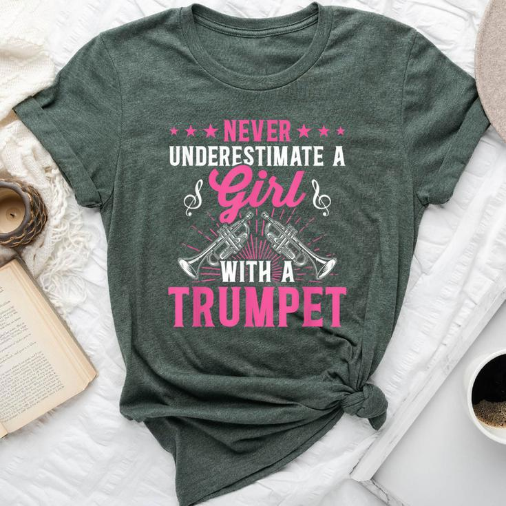 Never Underestimate A Girl With Trumpet Bella Canvas T-shirt