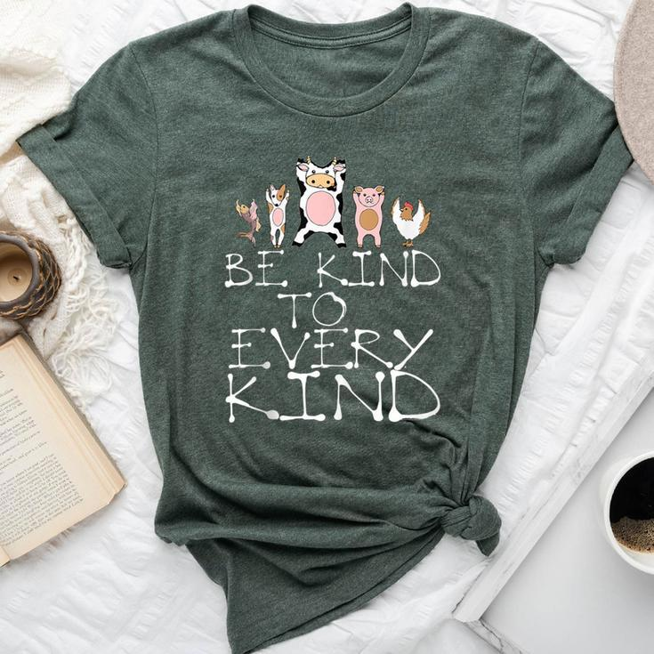 Vegan Love Animals Be Kind To Every Kind Bella Canvas T-shirt