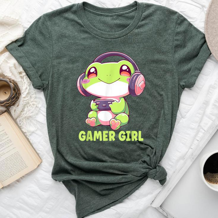 Gamer Girl Frog Gaming Kawaii Anime Gamer Frog Girls Women Bella Canvas T-shirt