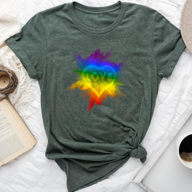 Gay Flag Pride Rainbow Top Exploding Love Lgbtq Flag Bella Canvas T-shirt