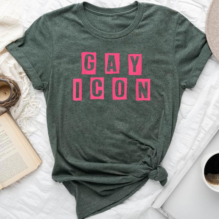 Gay Icon Lgbt Pride Flag Rainbow Queer Ally Support Legend Bella Canvas T-shirt