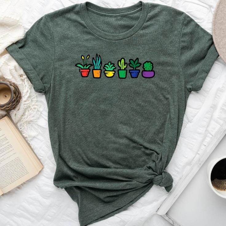 Gay Pride Plant Pots Rainbow Flag Lgbtq Gardening Men Bella Canvas T-shirt