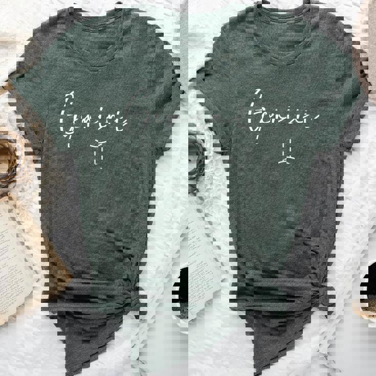 Gemini Sign Trendy Minimalist Zodiac Womens Bella Canvas T-shirt