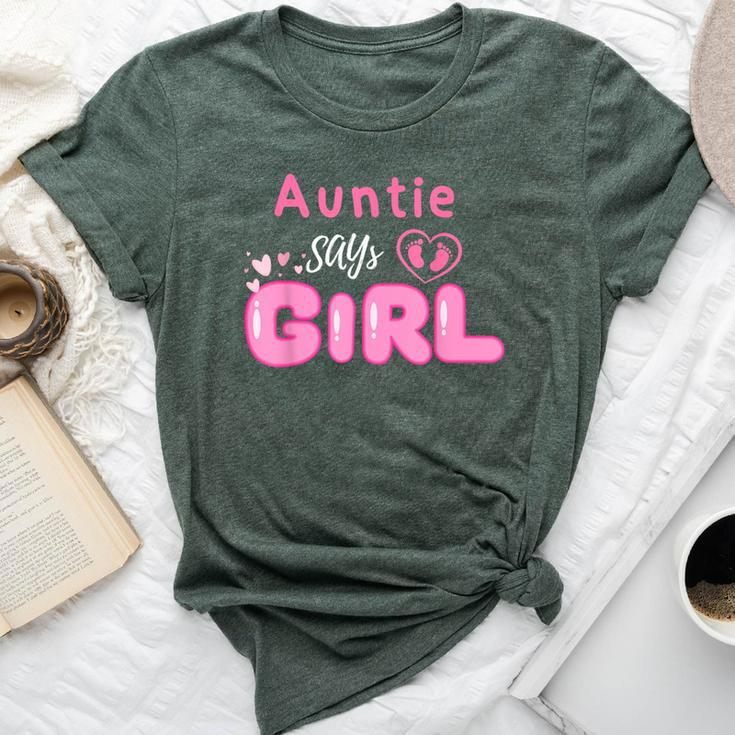 Gender Reveal Auntie Says Girl Baby Matching Family Costume Bella Canvas T-shirt
