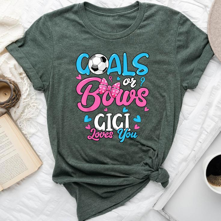 Gender Reveal Goals Or Bows Gigi Loves You Soccer Bella Canvas T-shirt