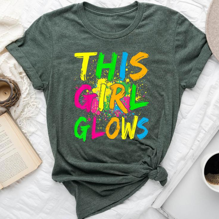 This Girl Glows 80S Retro Costume Party Bella Canvas T-shirt
