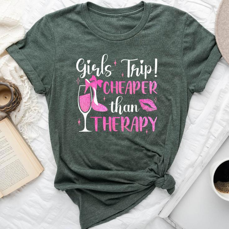 Girls Trip Cheaper Than A Therapy Weekend Wine Party Bella Canvas T-shirt