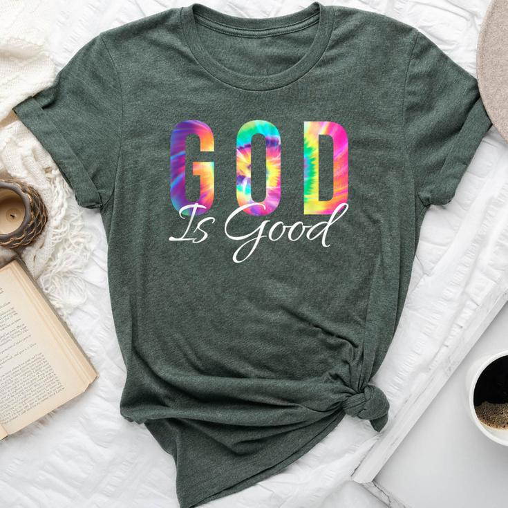 God Is Good Bible Verse Psalm Christian Faith Jesus Tie Dye Bella Canvas T-shirt