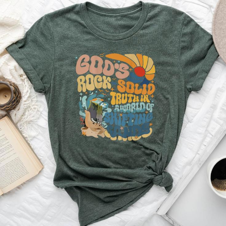 God's Rock-Solid Retro Beach Vbs 2024 Christian On Back Bella Canvas T-shirt